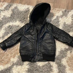 Hooded Leather Jacket